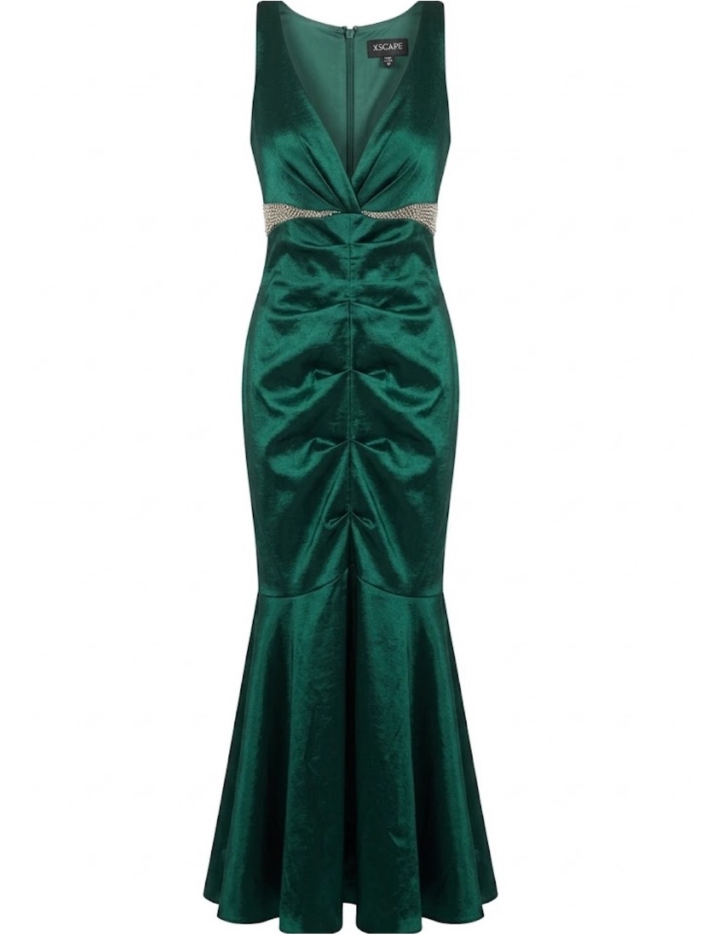 X-SCAPE  Made In The USA  Hunter Green Sleveless Women's Gown Size6